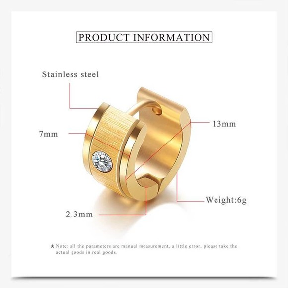 Cubic Zirconia Huggie Hoop Earrings in 14k Gold - Picture 3 of 3